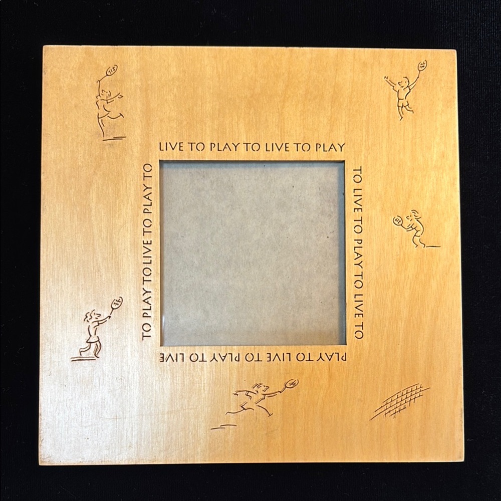 Lasercraft Wood Tennis Themed Picture Frame